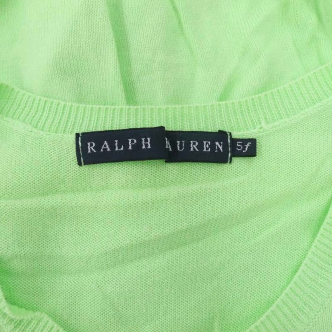 Ralph Lauren(ラルフローレン)のラルフローレン カーディガン ニット 前開き 5f 緑 グリーン レディースのトップス(カーディガン)の商品写真