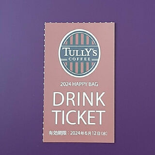 タリーズコーヒー(TULLY'S COFFEE)のTULLY'S COFFEE タリーズ　ドリンクチケット　1枚(フード/ドリンク券)