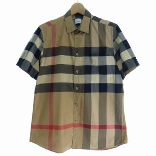 バーバリー(BURBERRY)のバーバリー SOMERTON コットン半袖シャツ L ベージュ 8017322(シャツ)