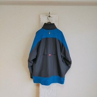 HUMMEL ナイロンジャケット　トラックジャケット　ブラック　ブルー XL