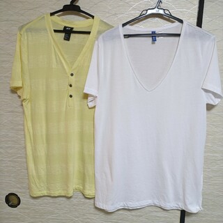 エイチアンドエム(H&M)のH＆М　メンズティーシャツ　２枚(Tシャツ/カットソー(半袖/袖なし))
