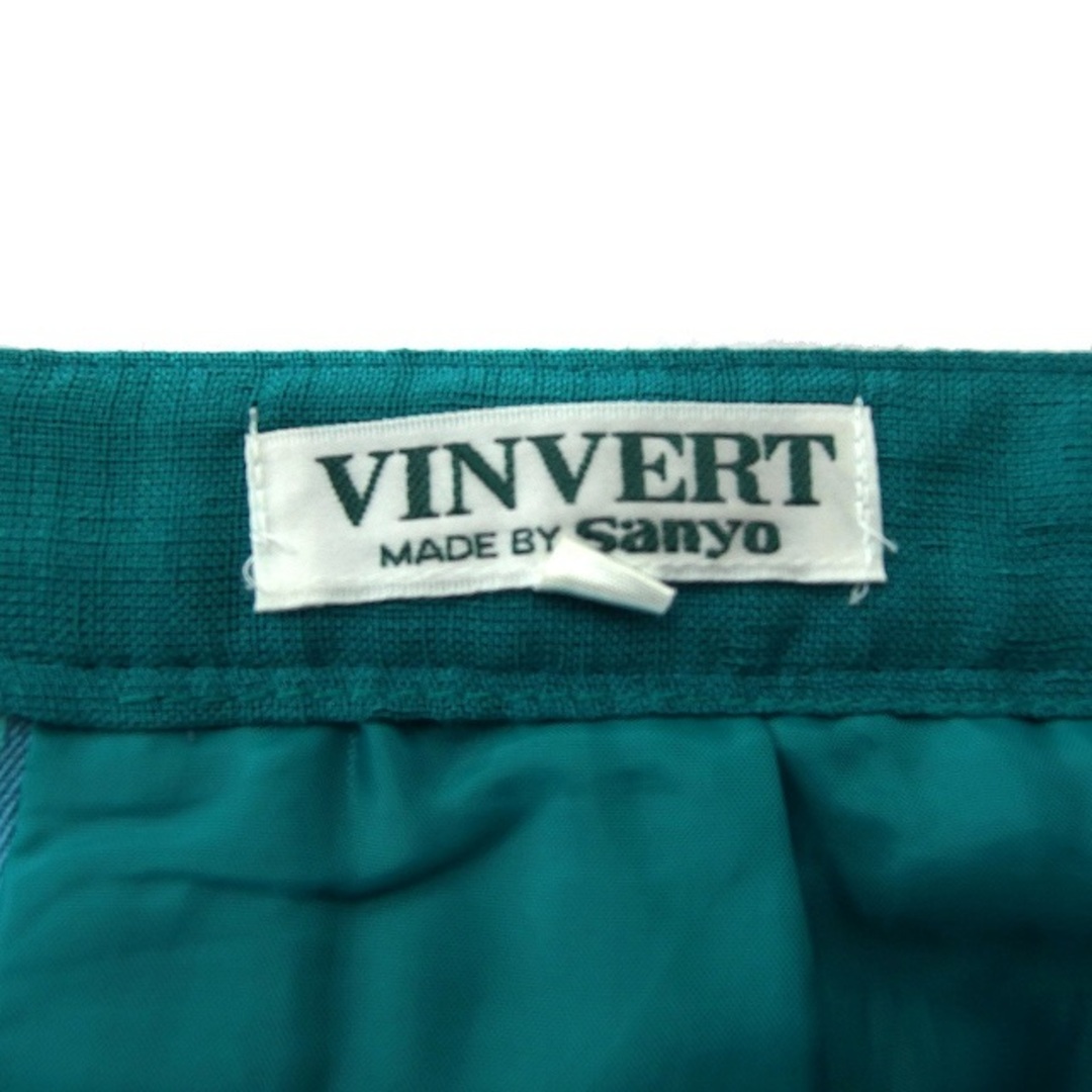 VINVERT(バンベール)のバンベール  スカート フレア ロング プリーツ 透け感 バックジップ グリーン レディースのスカート(ロングスカート)の商品写真