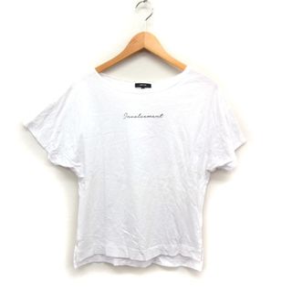 コムサイズム(COMME CA ISM)のコムサイズム COMME CA ISM プリント 半袖 Tシャツ カットソー 白(Tシャツ(半袖/袖なし))