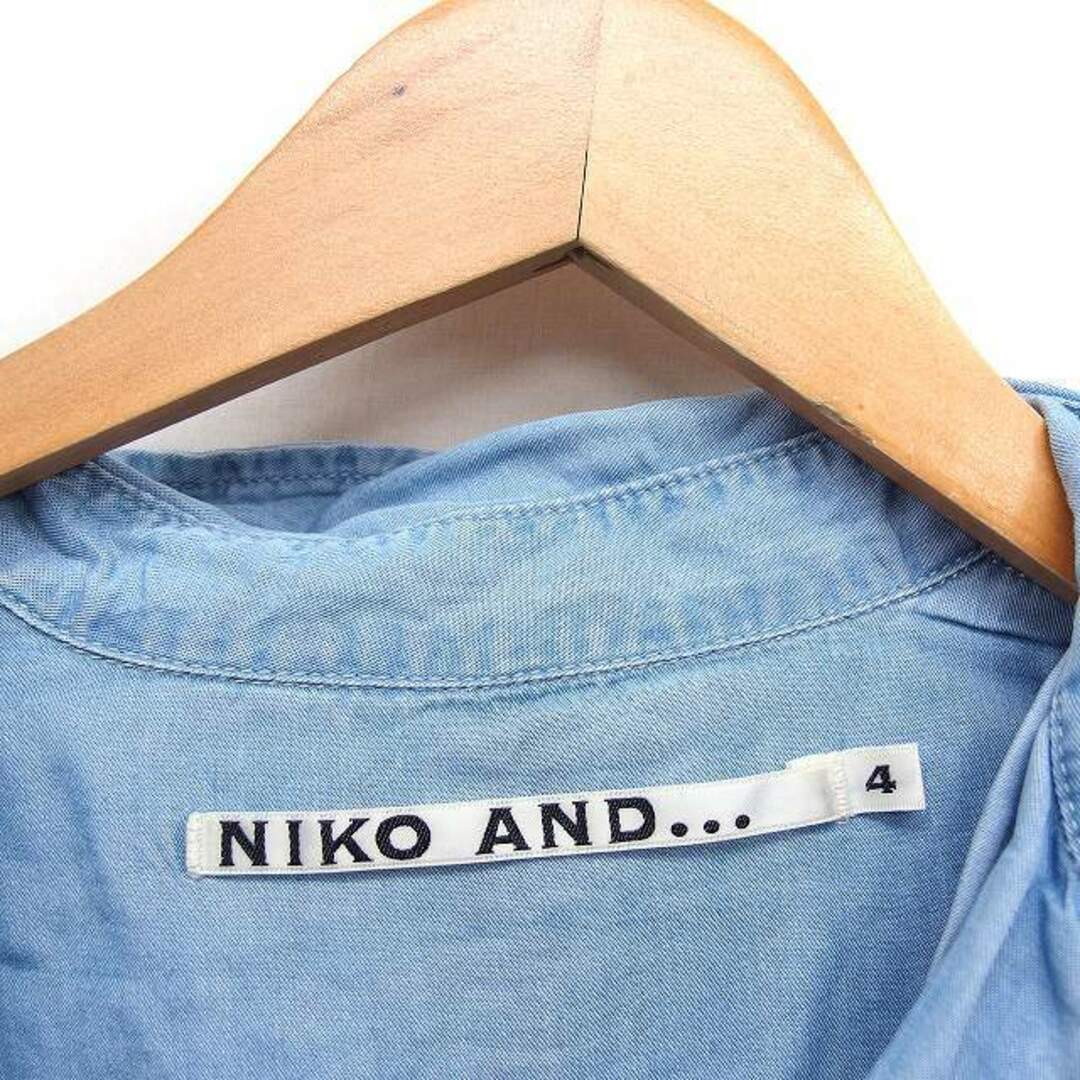 niko and...(ニコアンド)のニコアンド Niko and.. ワイドシャツ 五分袖 無地 ダンガリー 4 レディースのトップス(その他)の商品写真