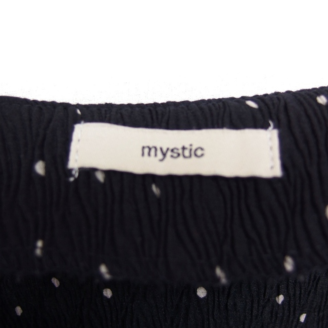 mystic(ミスティック)のミスティック mystic ドットシャツ ブラウス Vネック パフスリーブ 半袖 レディースのトップス(シャツ/ブラウス(半袖/袖なし))の商品写真