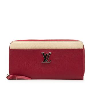 ルイヴィトン(LOUIS VUITTON)の美品 ルイ ヴィトン ジッピー ロックミー バイカラー ラウンドファスナー 長財布 M63816 カーフレザー レディース LOUIS VUITTON 【1-0135258】(財布)