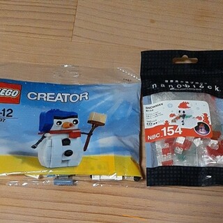 レゴ(Lego)の未開封品　レゴ　ナノブロック　スノーマン　２つ(積み木/ブロック)