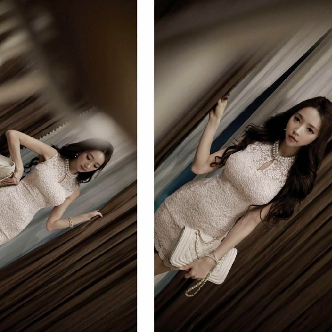 【キャバドレス】S 白 ワンピース ミニスカート クラブドレス セクシー レディースのワンピース(ミニワンピース)の商品写真