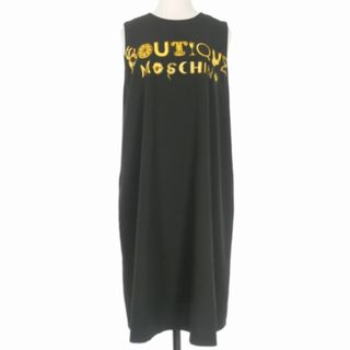 モスキーノ(MOSCHINO)のモスキーノ MOSCHINO BOUTIQUE ロゴプリント ワンピース 38(ひざ丈ワンピース)