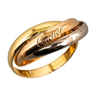 カルティエ(Cartier)の美品 カルティエ トリニティ リング 指輪 Au750 レディース CARTIER 【228-38229】(リング(指輪))