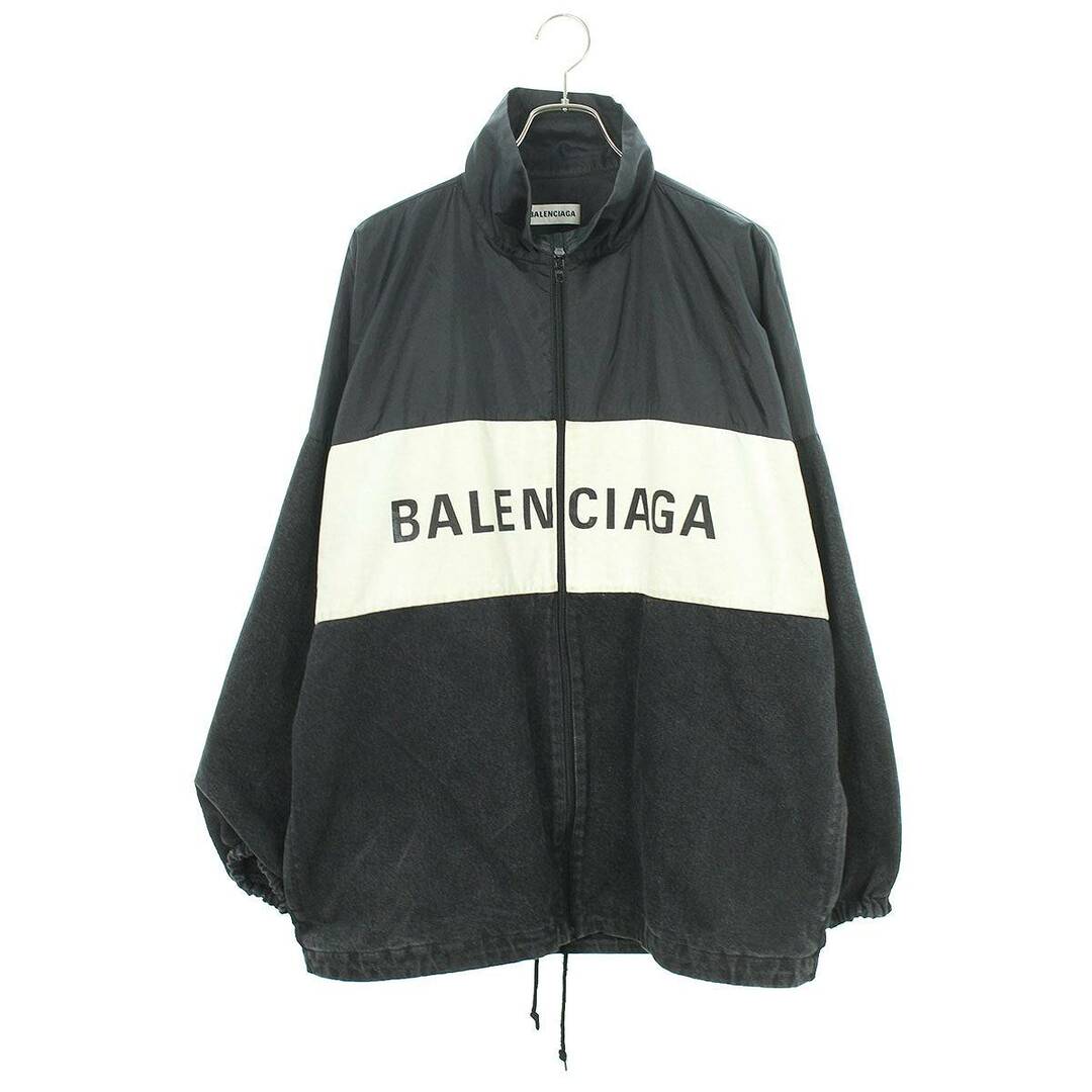 Balenciaga(バレンシアガ)のバレンシアガ  529213 TBQ03 ロゴプリントデニム切り替えポプリンシャツブルゾン メンズ 36 メンズのジャケット/アウター(ブルゾン)の商品写真