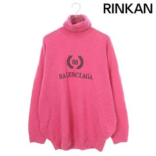 バレンシアガ(Balenciaga)のバレンシアガ  18AW  542618 T4081 ロゴ刺繍タートルネックニット メンズ L(ニット/セーター)