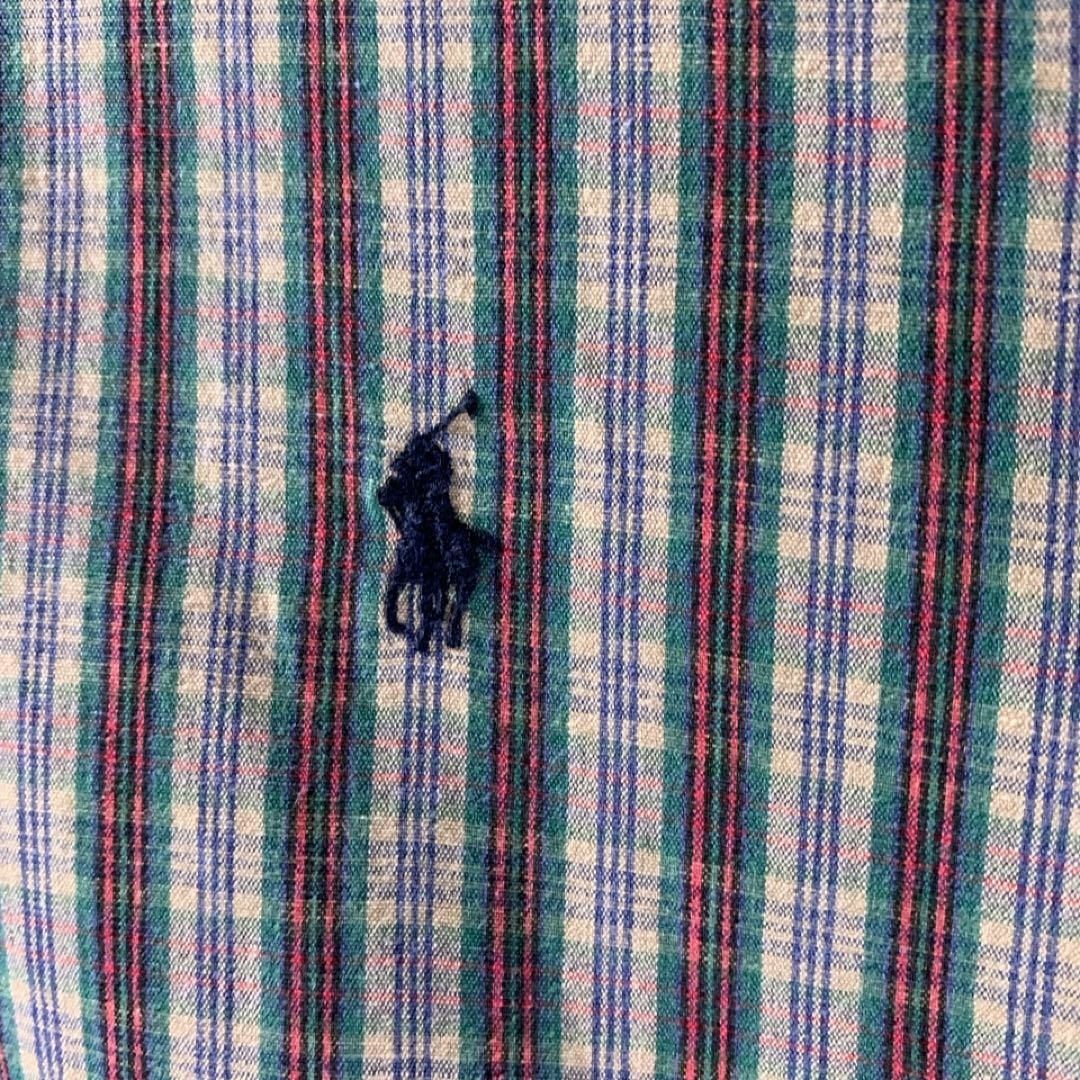 POLO RALPH LAUREN(ポロラルフローレン)の90s 古着 ラルフローレン BLAIRE タータン チェック BDシャツ M メンズのトップス(シャツ)の商品写真