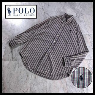 ポロラルフローレン(POLO RALPH LAUREN)の90s 古着 ラルフローレン BLAIRE タータン チェック BDシャツ M(シャツ)