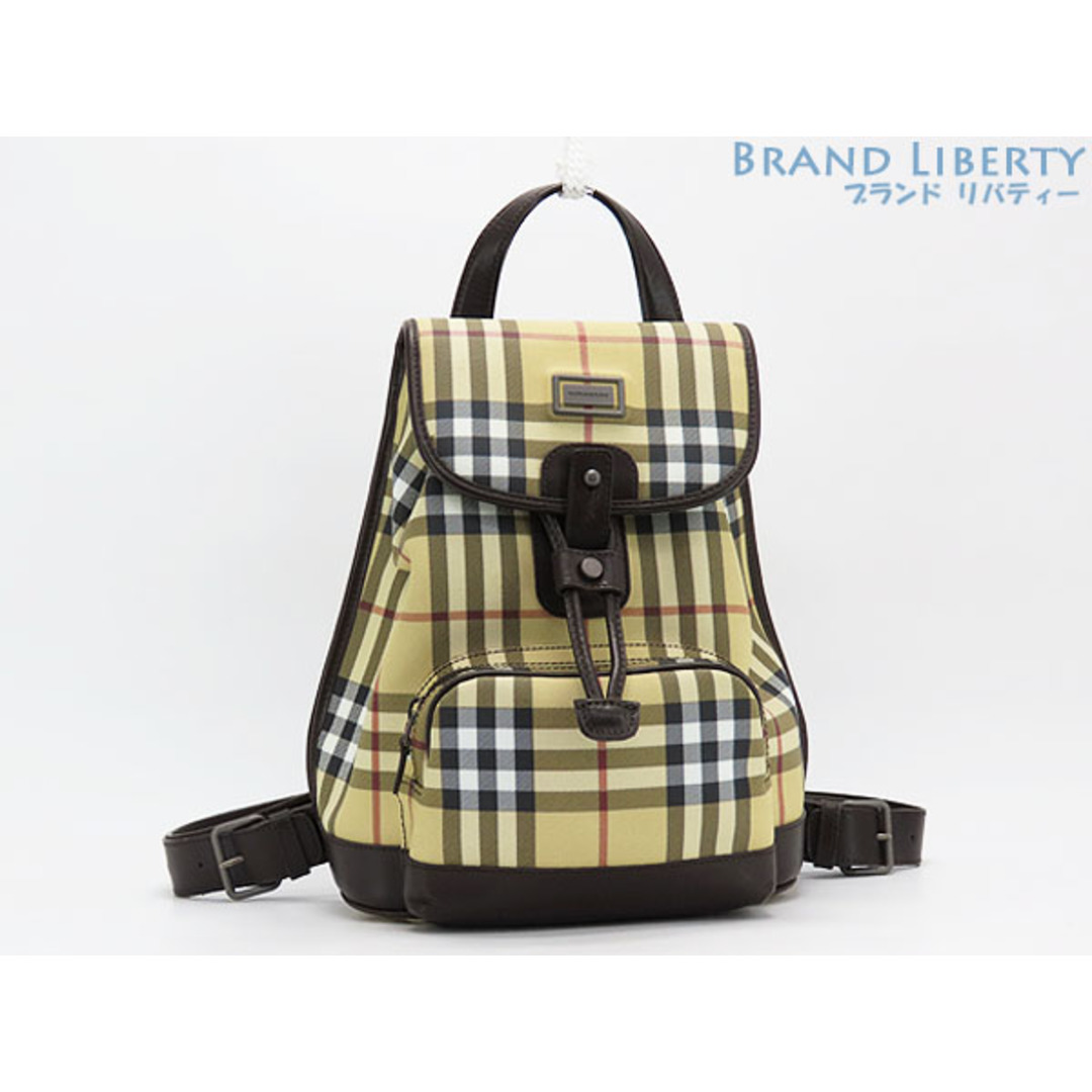 BURBERRY(バーバリー)の美品バーバリーロンドンヴィンテージヘイマーケットチェックリュックサック レディースのバッグ(リュック/バックパック)の商品写真