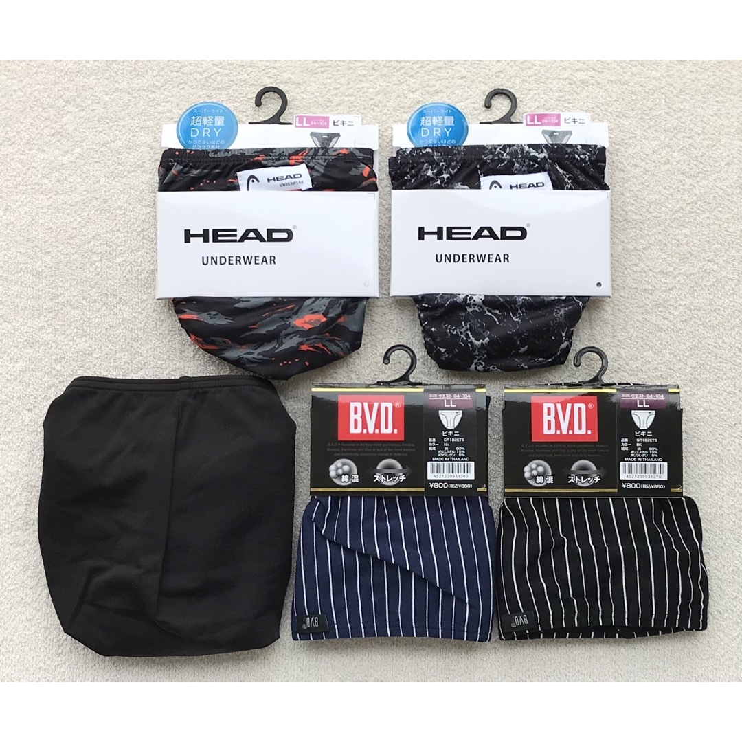 HEAD＆BROS＆B.V.D ビキニ ブリーフ ＬＬサイズ 5枚セット メンズのアンダーウェア(その他)の商品写真