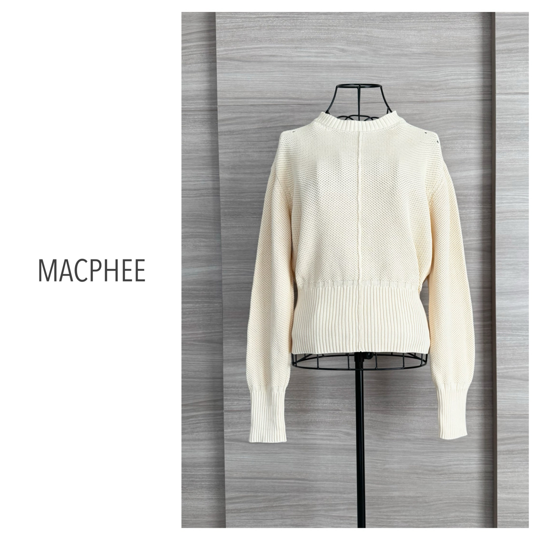 MACPHEE(マカフィー)のマカフィー　トゥモローランド　ハニカムコットン クルーネックプルオーバー レディースのトップス(ニット/セーター)の商品写真