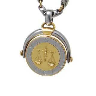 ブルガリ(BVLGARI)のブルガリ BVLGARI パッソドッピオ ホロスコープ ペンダント ネックレス 天秤座 K18YG/SS ジュエリー(ネックレス)