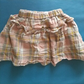 シシュノン(SiShuNon)のシシュノン スカート 110cm ピンク チェック ポケットあり(スカート)