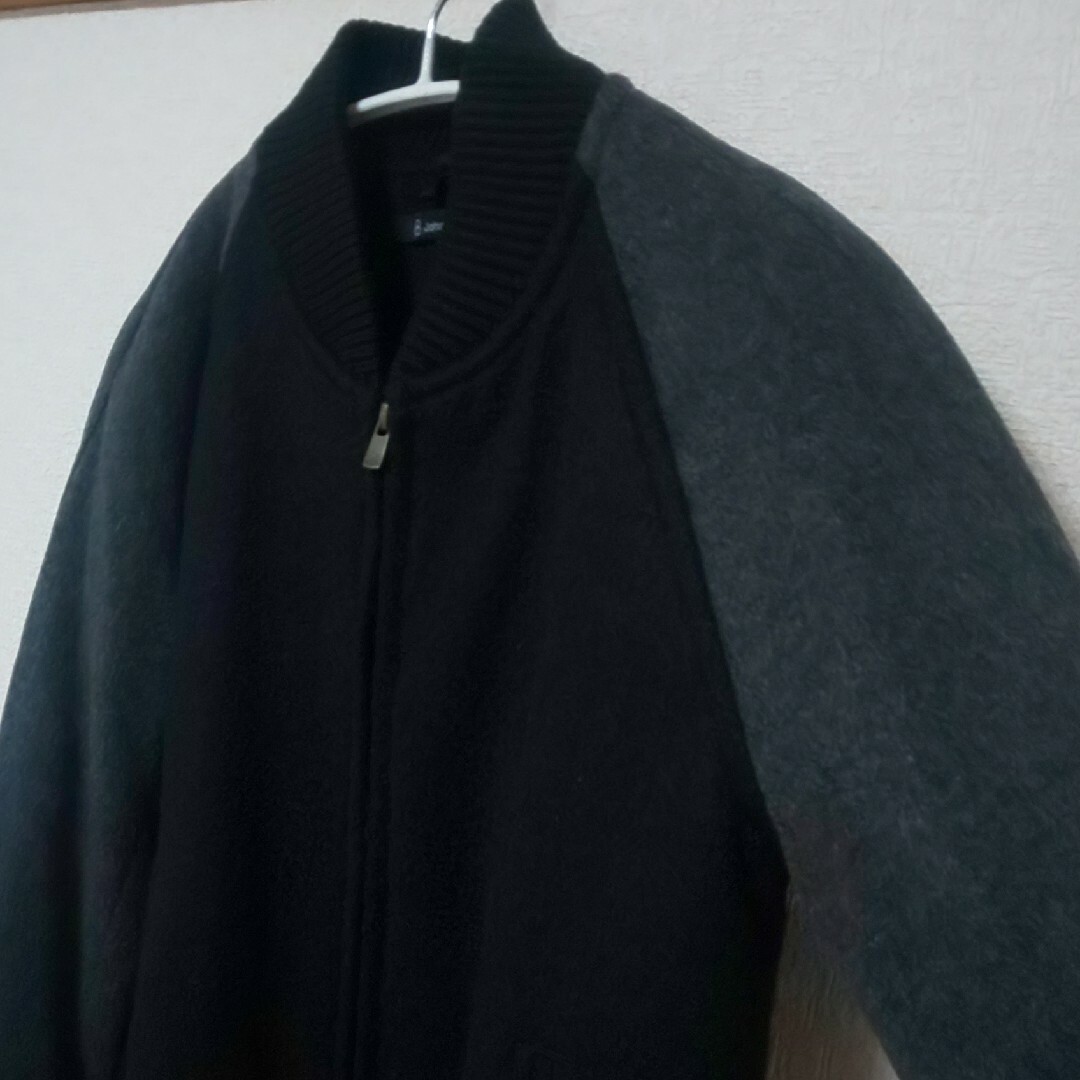 Johnbull ジャケット モヘヤ カシミヤ ウール ブラック グレー レディースのジャケット/アウター(ブルゾン)の商品写真