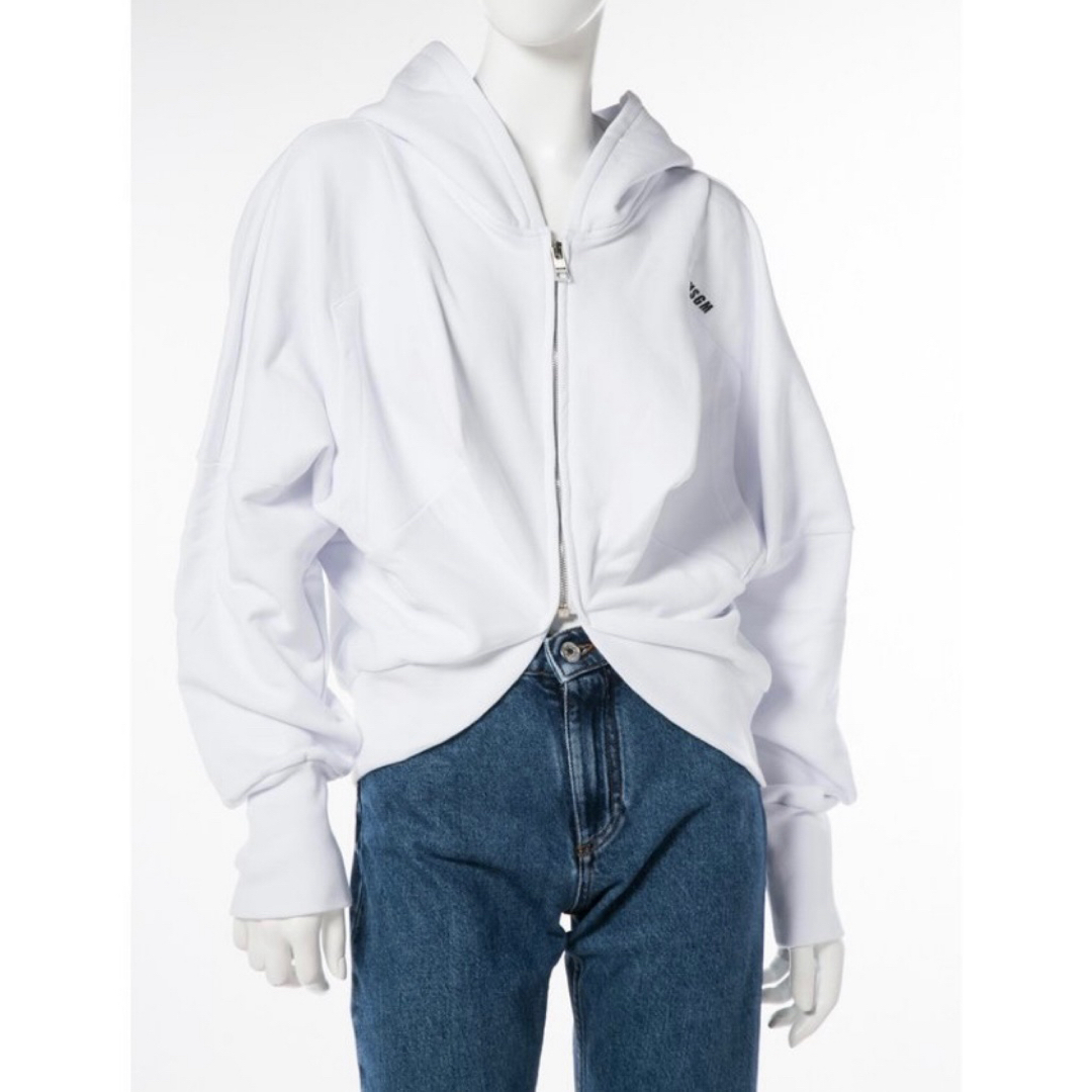 新品 MSGM クロップドトップス クロップドジップパーカー 新品 MSGM クロップドトップス クロップドジップパーカー