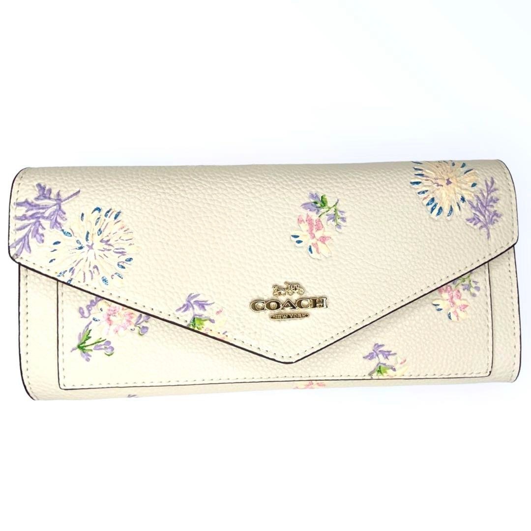 COACH コーチ　花柄 フラワー 長財布 69842