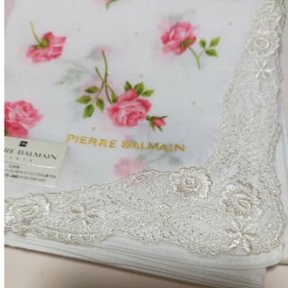 ピエールバルマン(Pierre Balmain)の新品　ブランド ハンカチ②　花柄　バラ　薔薇　クーポ　ン消費 ポイント消費(ハンカチ)