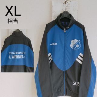 アディダス(adidas)の90s 　adidas ナイロンジャケット　トラックジャケット　ブルー　XL(ジャージ)