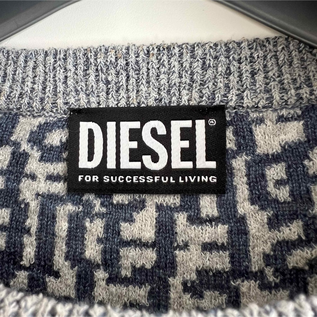 DIESEL(ディーゼル)のプルオーバー コットン ニット素材 ロゴ 長袖 DIESEL レディースのトップス(ニット/セーター)の商品写真