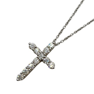 ティファニー(Tiffany & Co.)の　ティファニー TIFFANY＆CO スモールクロス ダイヤネックレス Pt950×ダイヤモンド ジュエリー(ネックレス)