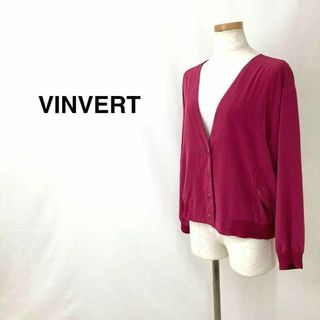 バンベール(VINVERT)の美品 VINVERT バンベール 薄手ブルゾン ピンク レディース [AP](カーディガン)