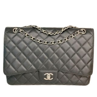 シャネル(CHANEL)の　シャネル CHANEL デカマトラッセ34 A58601 ブラック /シルバー金具 キャビアスキン レディース ショルダーバッグ(ショルダーバッグ)