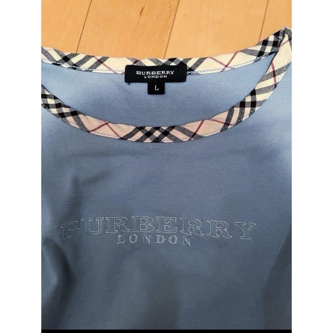 BURBERRY(バーバリー)の【お値下げ】BURBERRY プルオーバー　水色　L レディースのトップス(カットソー(長袖/七分))の商品写真