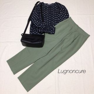 Lugnoncure - Lugnoncureルノンキュール テーパードパンツ オリーブ色 オフィス^^☆