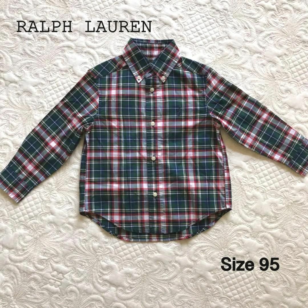 Ralph Lauren(ラルフローレン)の美品 ラルフローレン ホースロゴ チェックシャツ   95 [AP] キッズ/ベビー/マタニティのキッズ服男の子用(90cm~)(その他)の商品写真