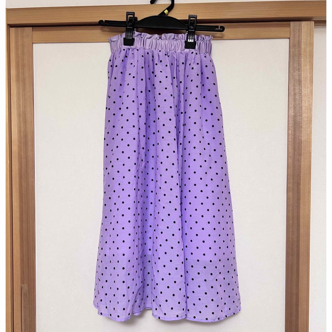 GU(ジーユー)の水玉スカート　130  おしゃれ　美品 キッズ/ベビー/マタニティのキッズ服女の子用(90cm~)(スカート)の商品写真