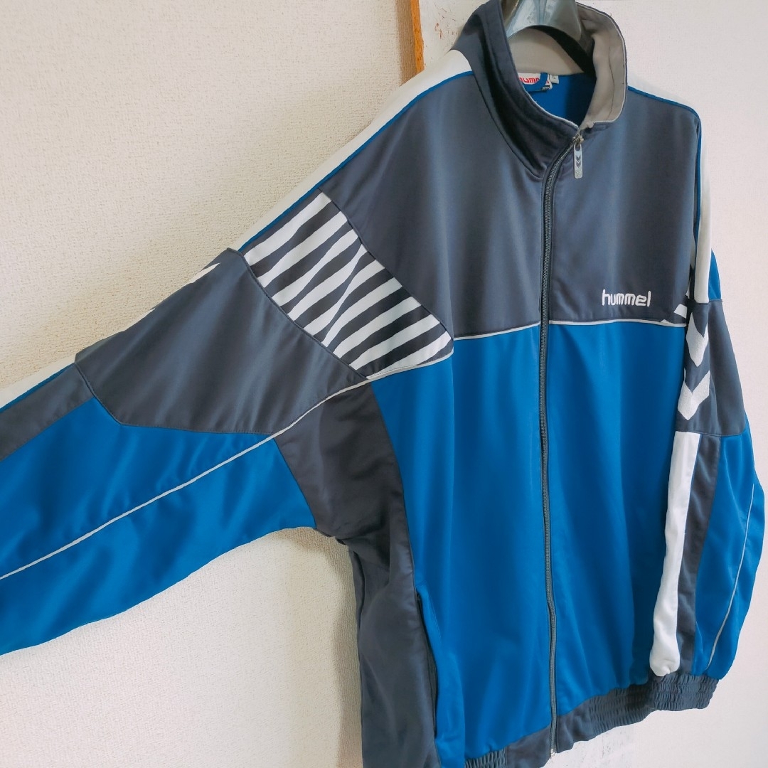 hummel(ヒュンメル)のHUMMEL　ヒュンメル　トラックジャケット　ブルー　ジャージ　XL　H002 メンズのトップス(ジャージ)の商品写真