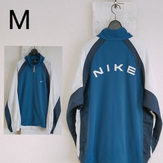 ナイキ(NIKE)のNIKE ナイキ　トラックジャケット　ジャージ　ブルー　バックロゴ　M(ジャージ)