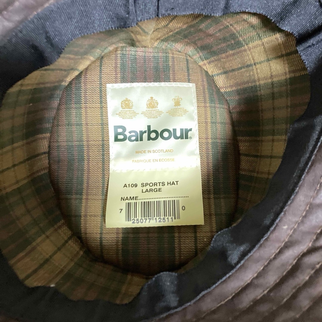 レア　Barbour バブアー　オイルドハット　旧タグ メンズの帽子(ハット)の商品写真