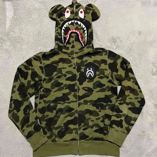 A BATHING APE - エイプ カモ シャーク パーカー 赤 Lサイズの通販 by