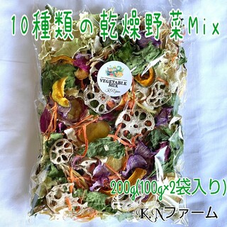 栄養満点【10種類の乾燥野菜MIX200g】簡単便利 ドライベジ 無添加 無着色(野菜)