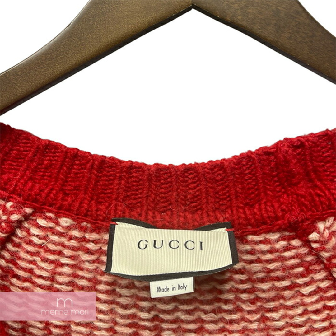 Gucci(グッチ)のGUCCI OVERSIZED WOOL CARDIGAN 633825 グッチ オーバーサイズ ウール カーディガン レッド サイズM 【240206】【中古-B】【me04】 メンズのトップス(カーディガン)の商品写真