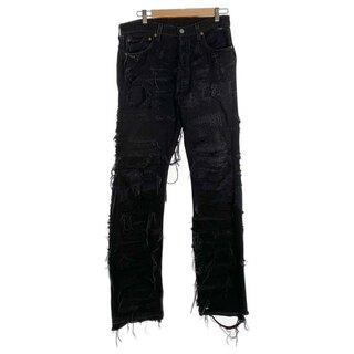 リーバイス(Levi's)のLevi's リーバイス 501 クラッシュ加工 ブラックデニムパンツ USA製 Size 33(デニム/ジーンズ)