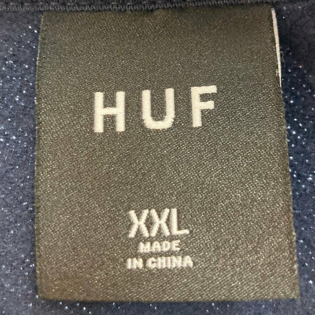 HUF(ハフ)の★HUF ハフ PF00264 ESSENTIALS DOMESTIC CREW エッセンシャルズドメスティッククルー スウェットト レーナー ロゴ プリント ネイビー sizeXXL メンズのトップス(スウェット)の商品写真