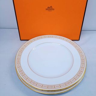 エルメス(Hermes)のエルメス プレート 食器　皿　エーゲ　エーゲソレイユ　ゴールド　2枚セット　ペア(食器)