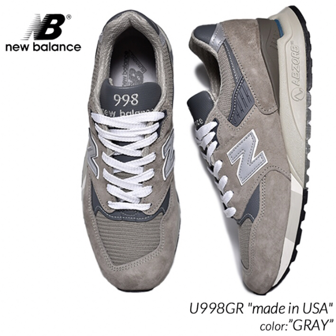 New Balance(ニューバランス)の未使用新品☆NEW BALANCE U998GR 24.0cm アメリカ製 レディースの靴/シューズ(スニーカー)の商品写真