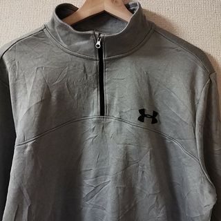 アンダーアーマー(UNDER ARMOUR)の【難あり】アンダーアーマー　ハーフジップジャケット　プルオーバー　グレー　L(ウォーキング)