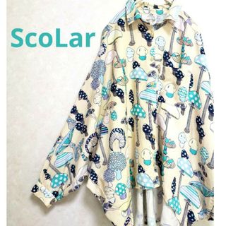 ScoLar - スカラー 133699：ドット×宇宙×チェック柄切替 バルーン風