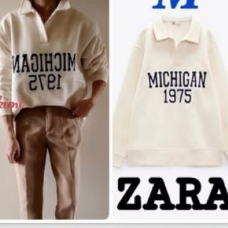 ザラ(ZARA)のZARA ミシガン　ポロスウェット　スウェット(トレーナー/スウェット)