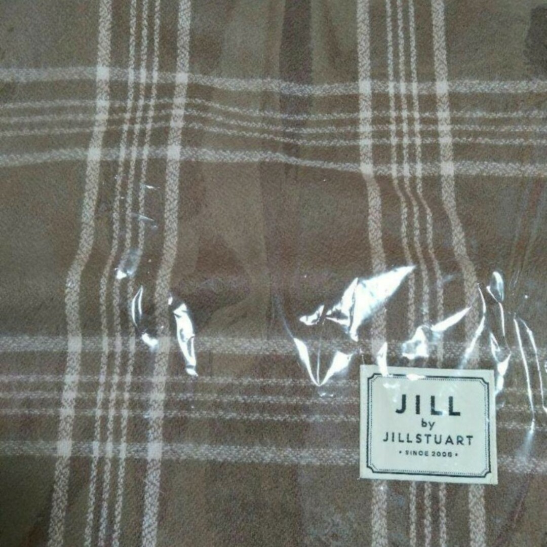 JILL by JILLSTUART(ジルバイジルスチュアート)の【新品】ジルバイジルスチュアート チェックストール モカピンク レディースのファッション小物(ストール/パシュミナ)の商品写真